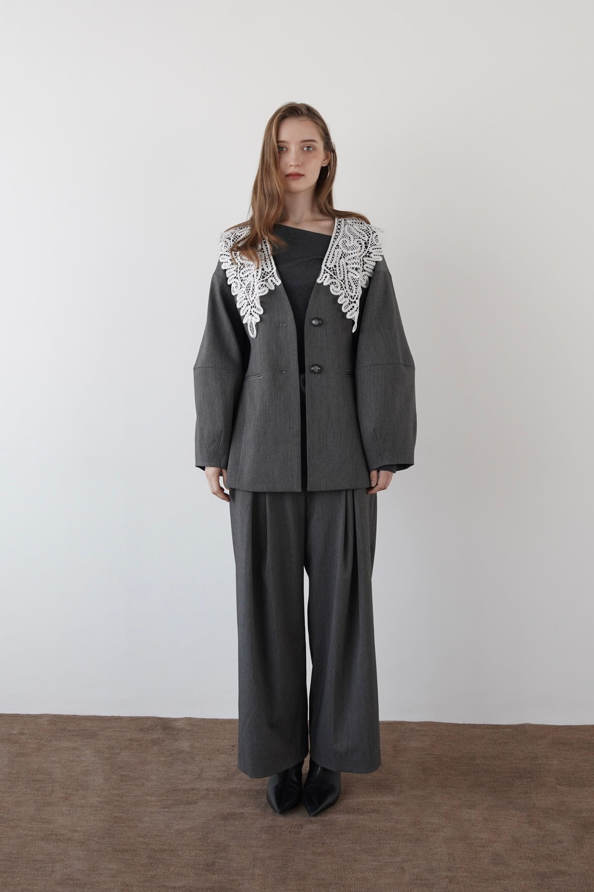 tailored wide slacks