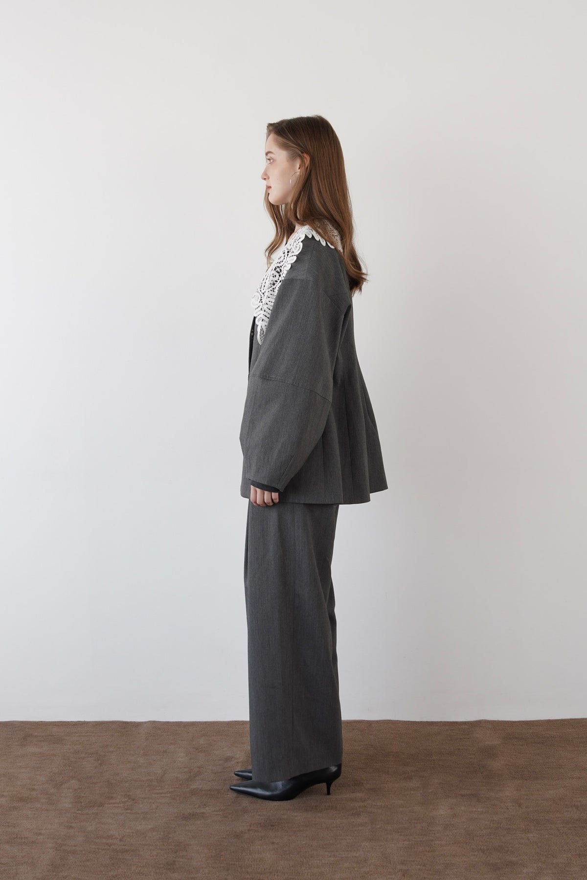 tailored wide slacks