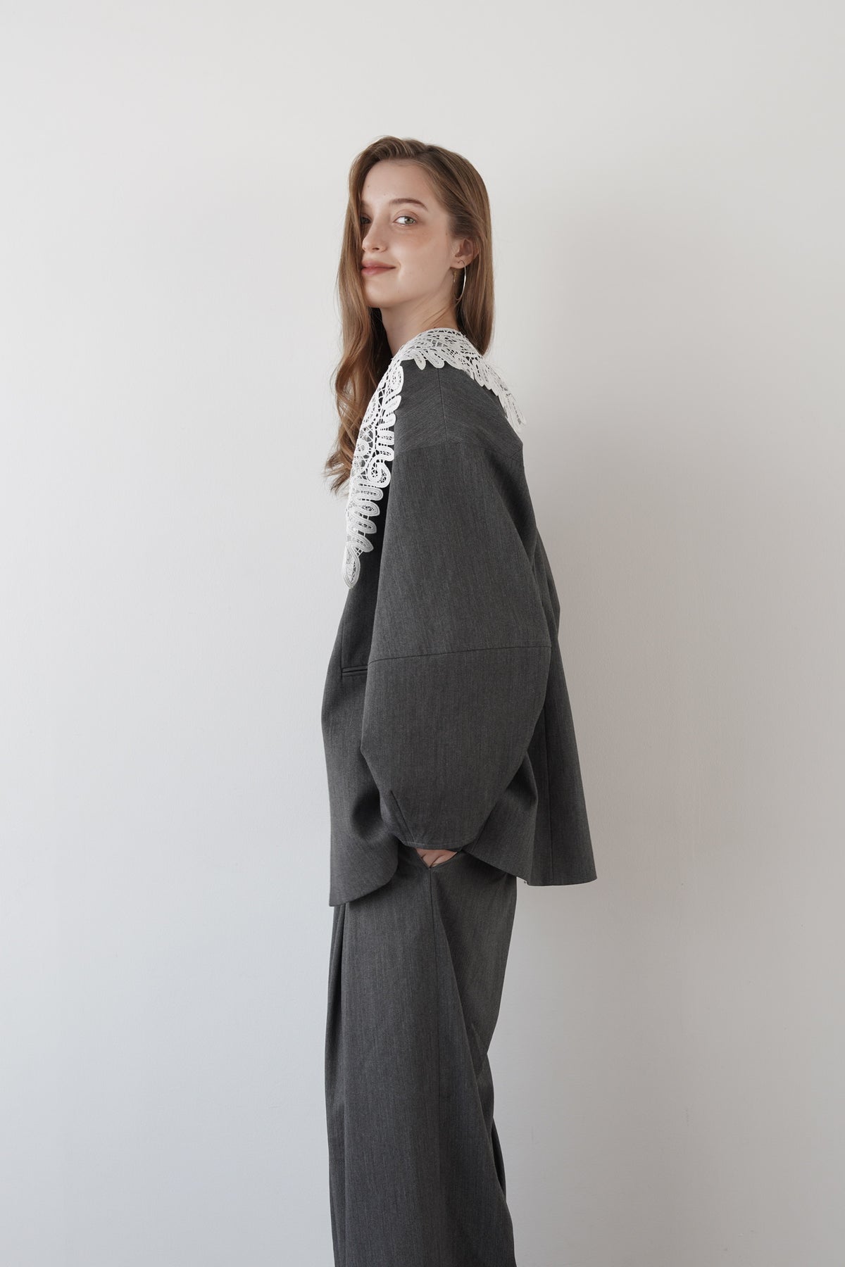lace collar jacket