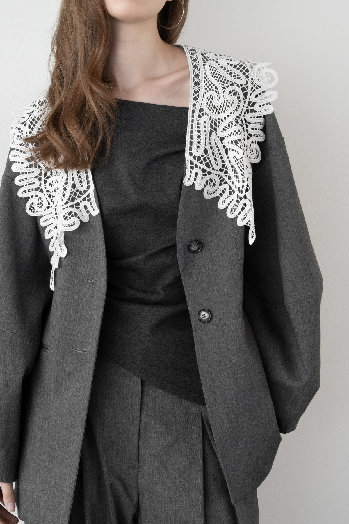 lace collar jacket