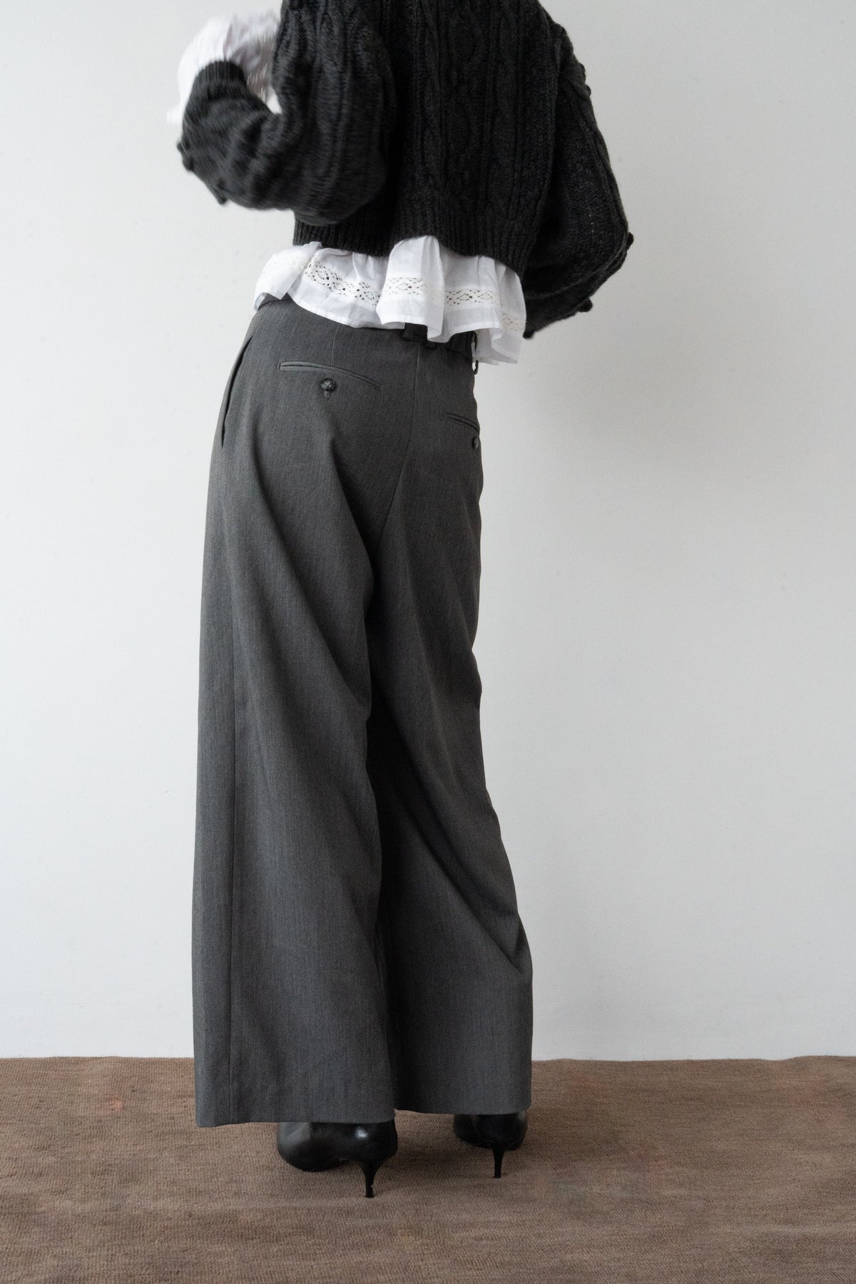 tailored wide slacks