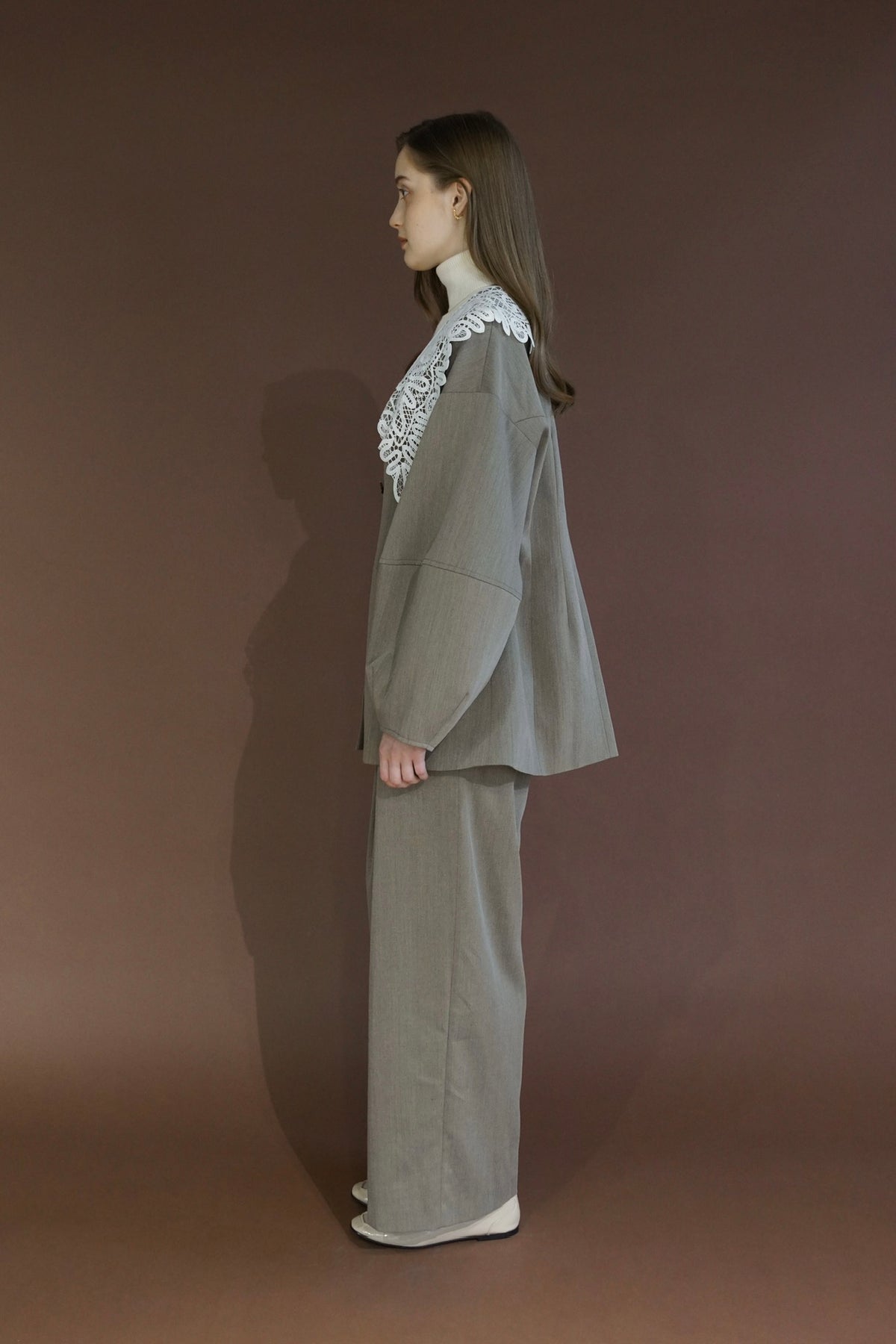 tailored wide slacks