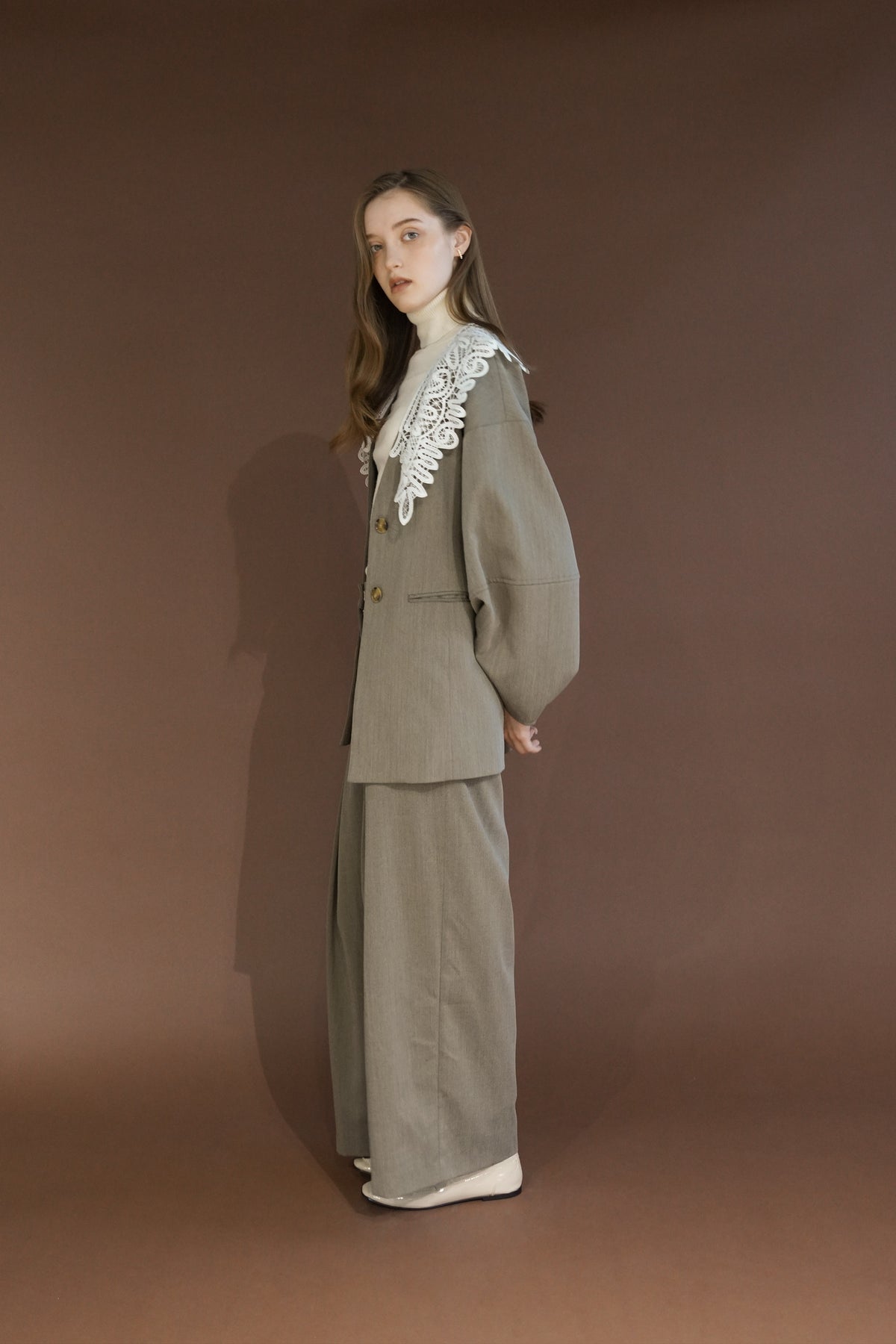 lace collar jacket