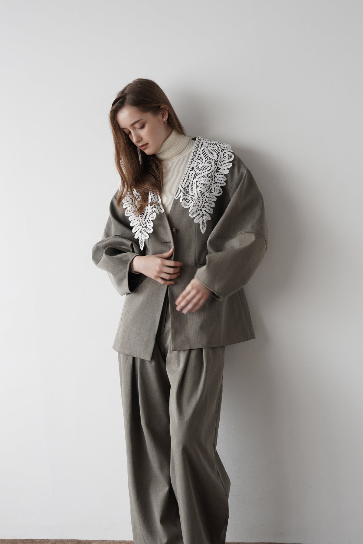 lace collar jacket