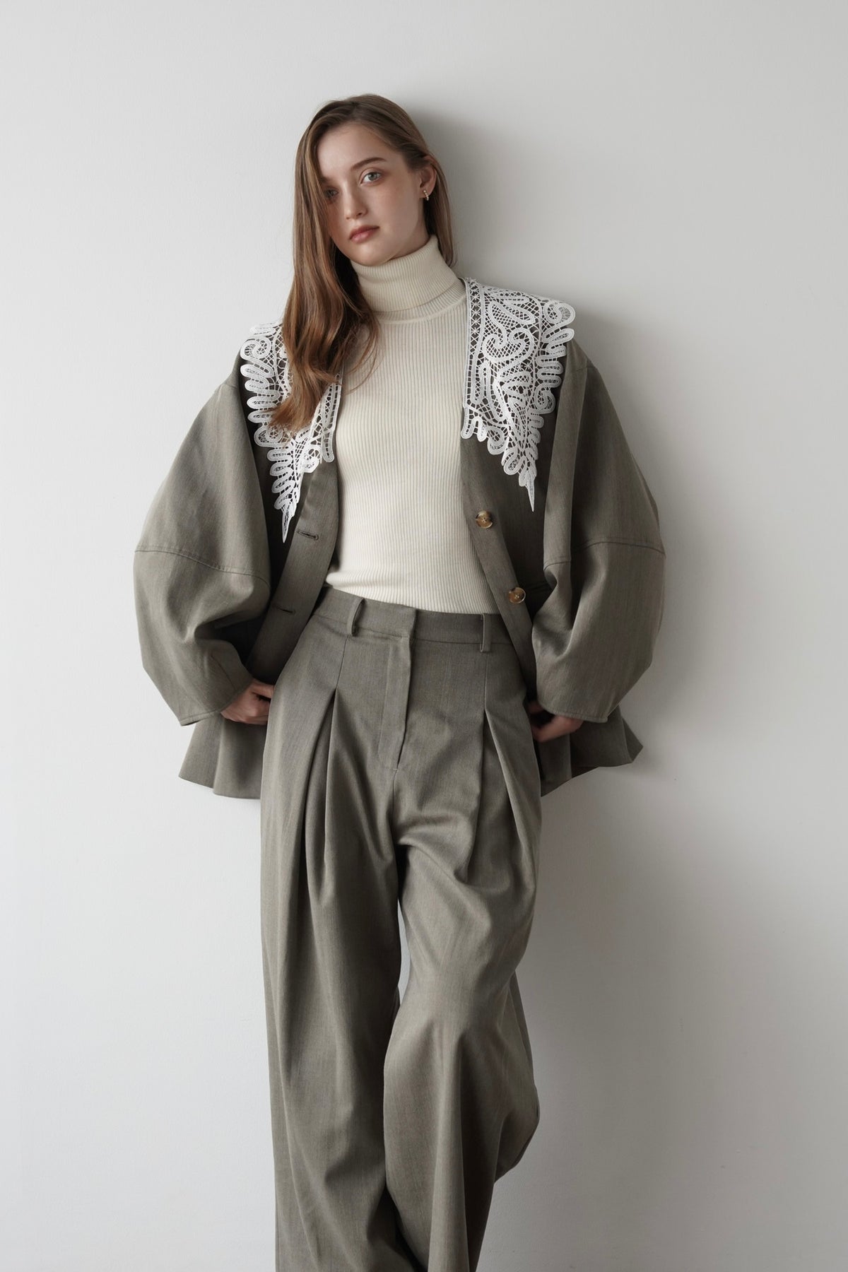 lace collar jacket