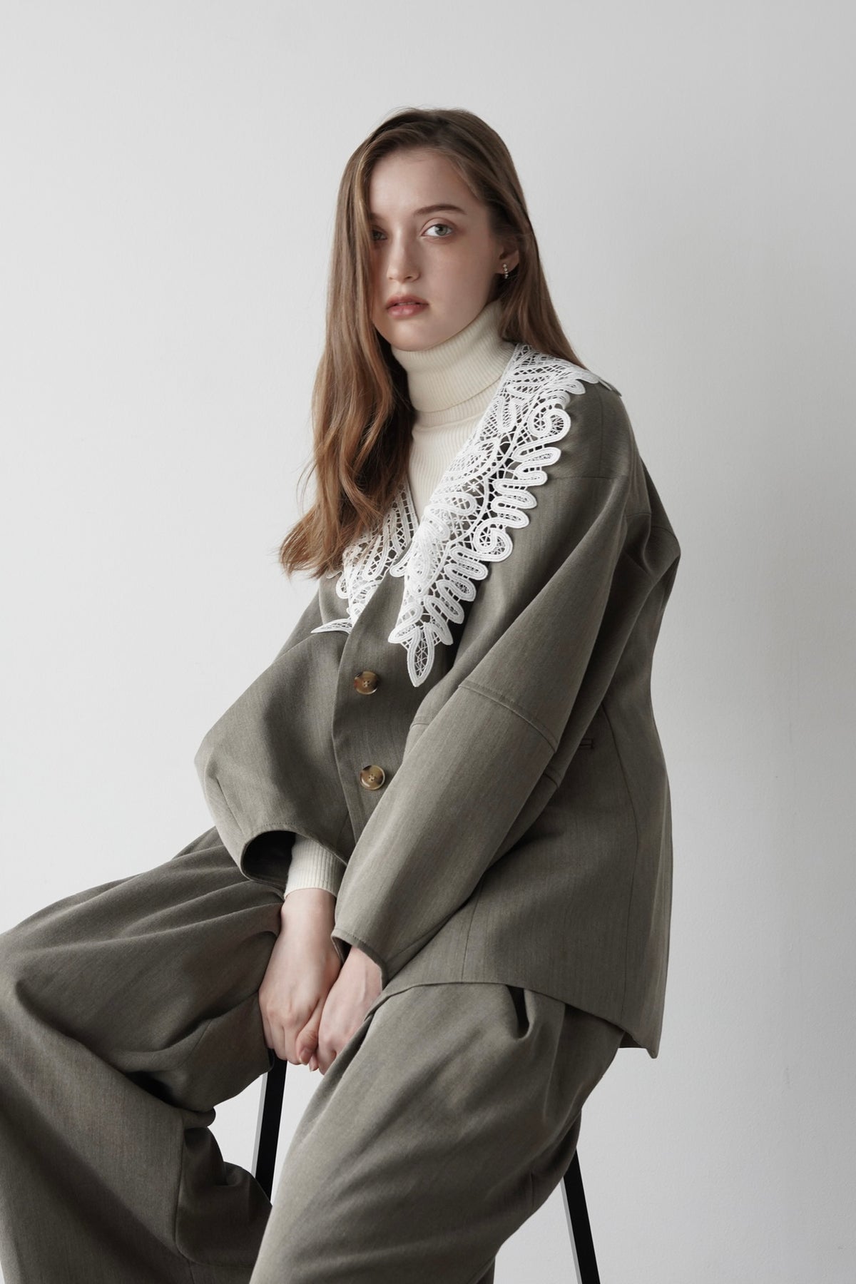 lace collar jacket