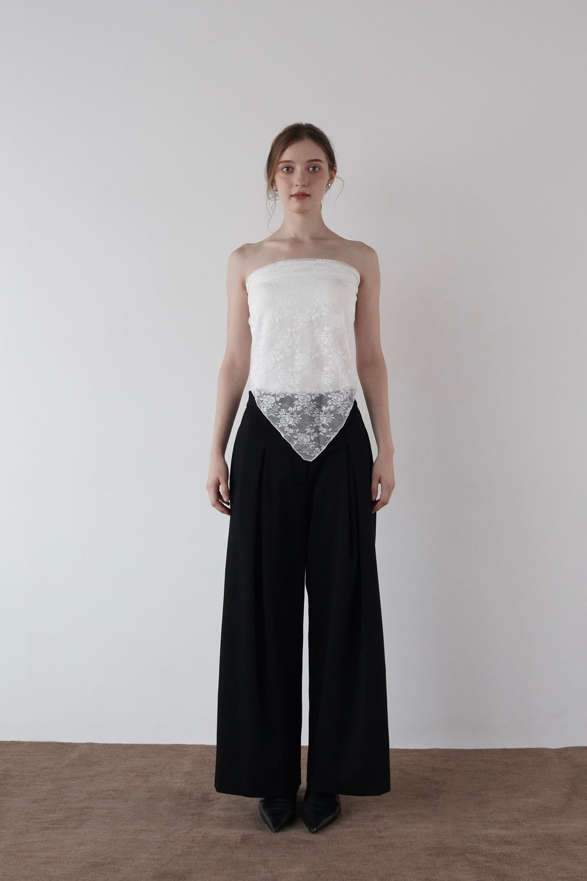tailored wide slacks