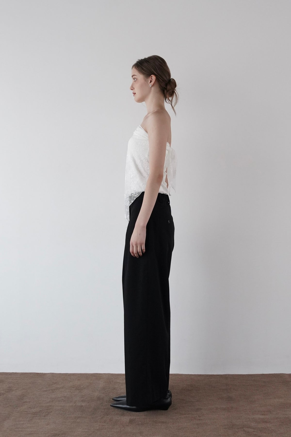 tailored wide slacks