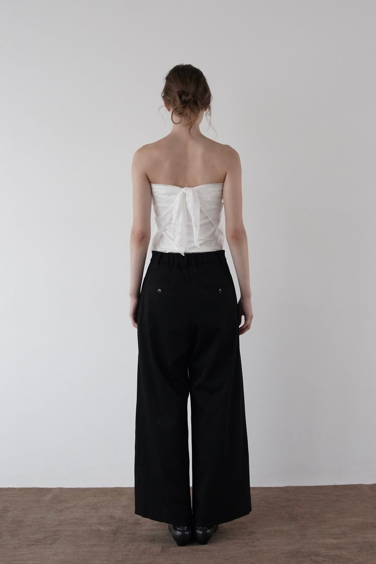 tailored wide slacks