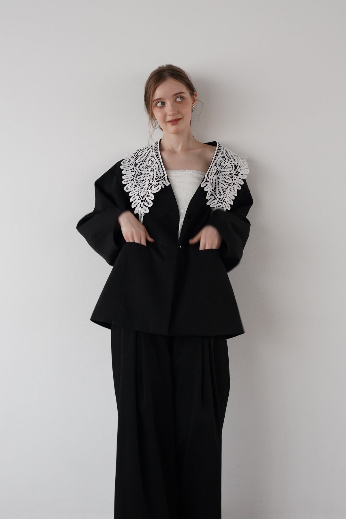 lace collar jacket