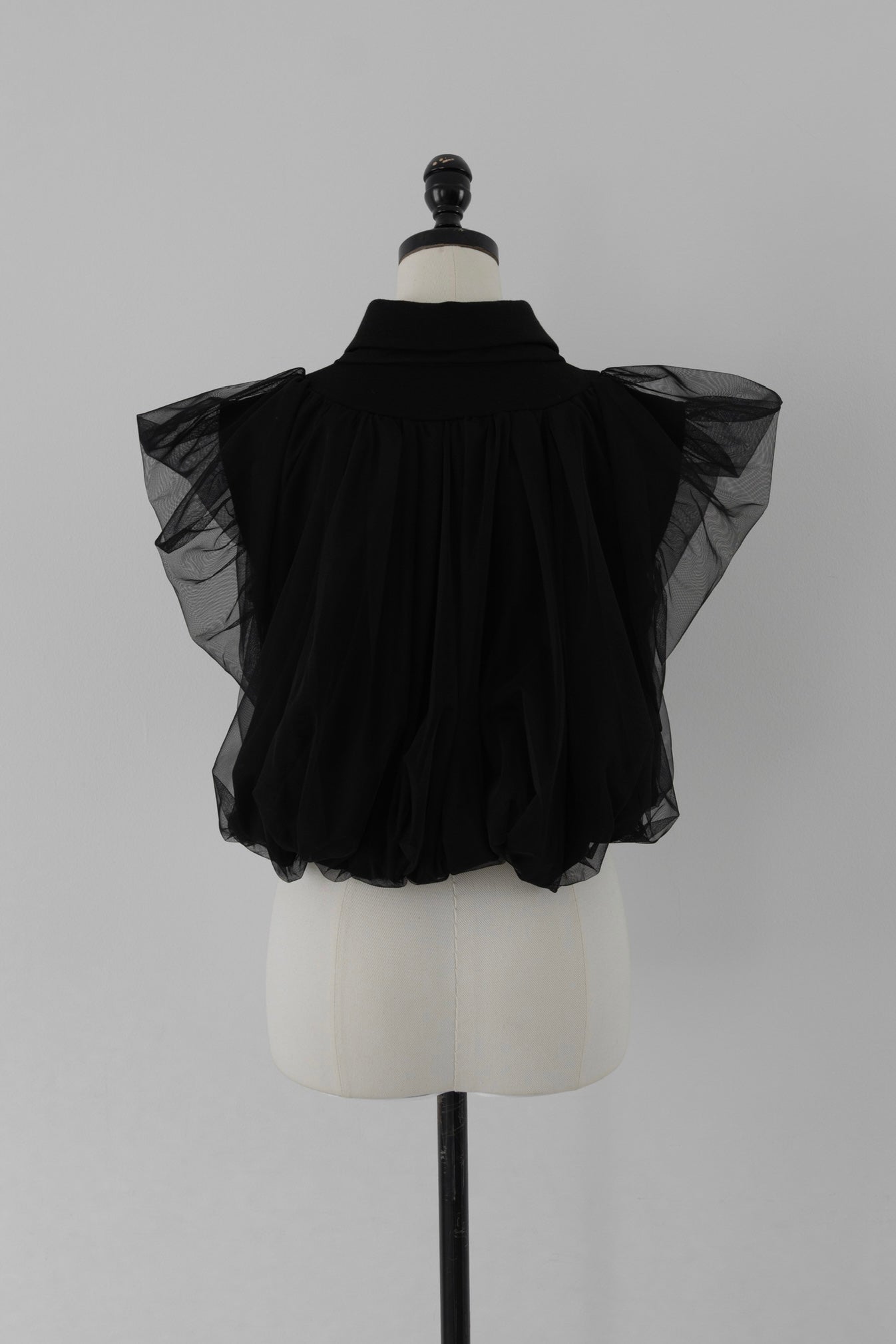 compact tulle polo tops