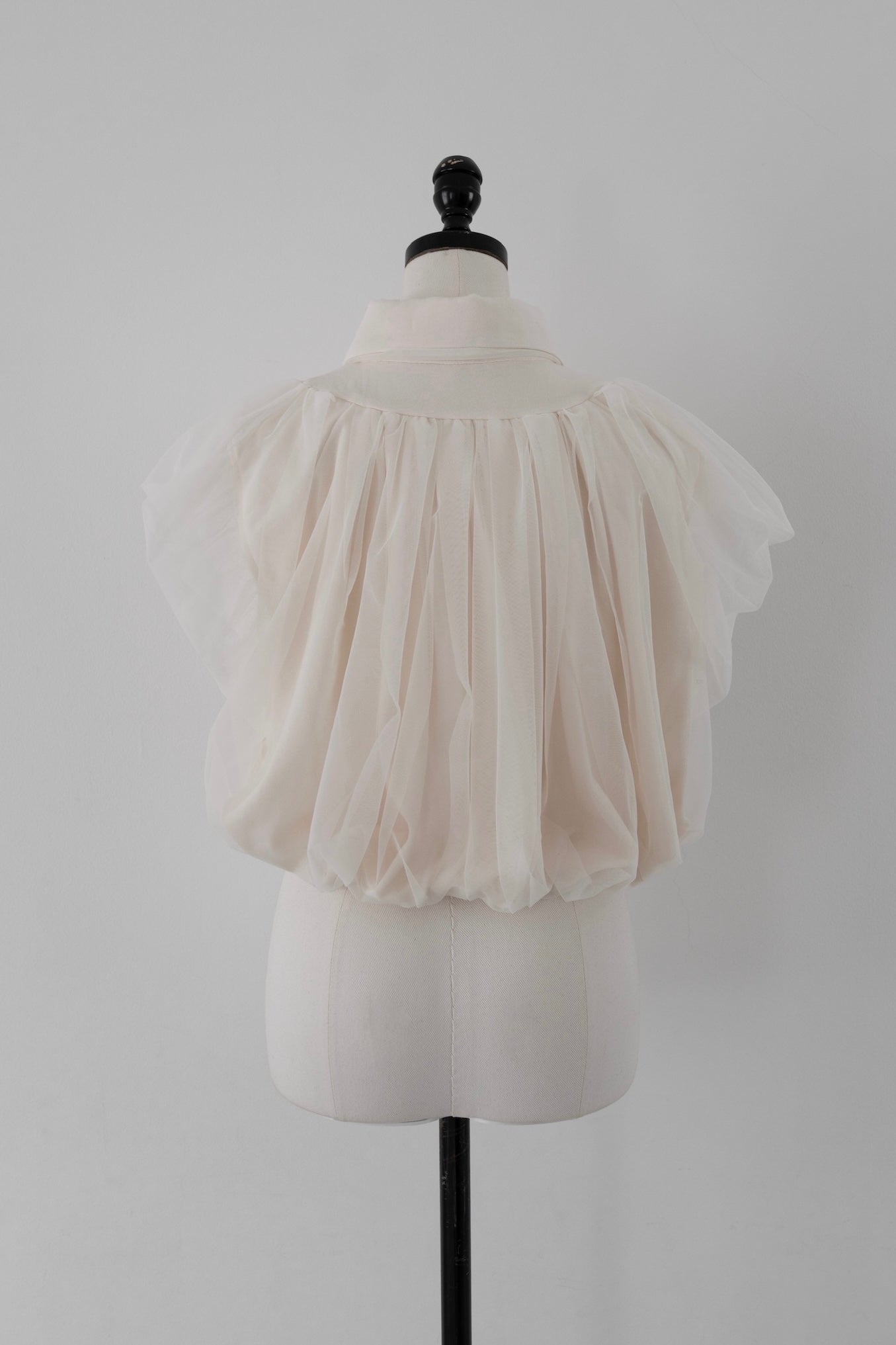 compact tulle polo tops