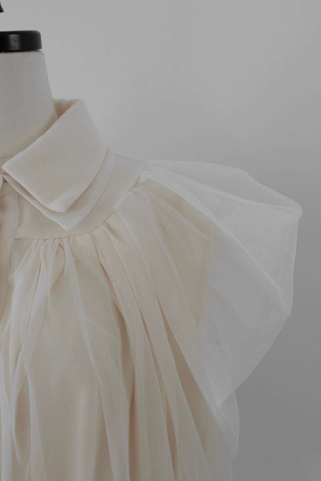 compact tulle polo tops