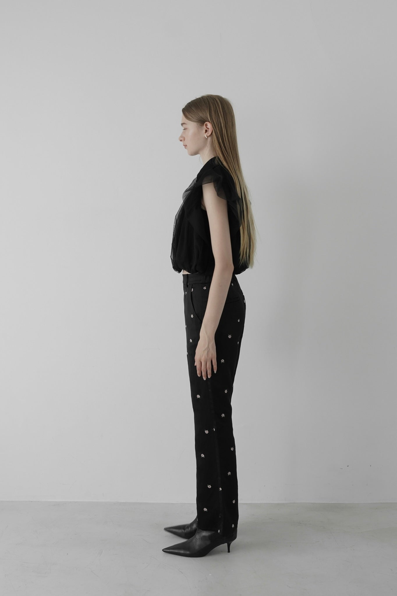 compact tulle polo tops