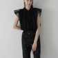 compact tulle polo tops