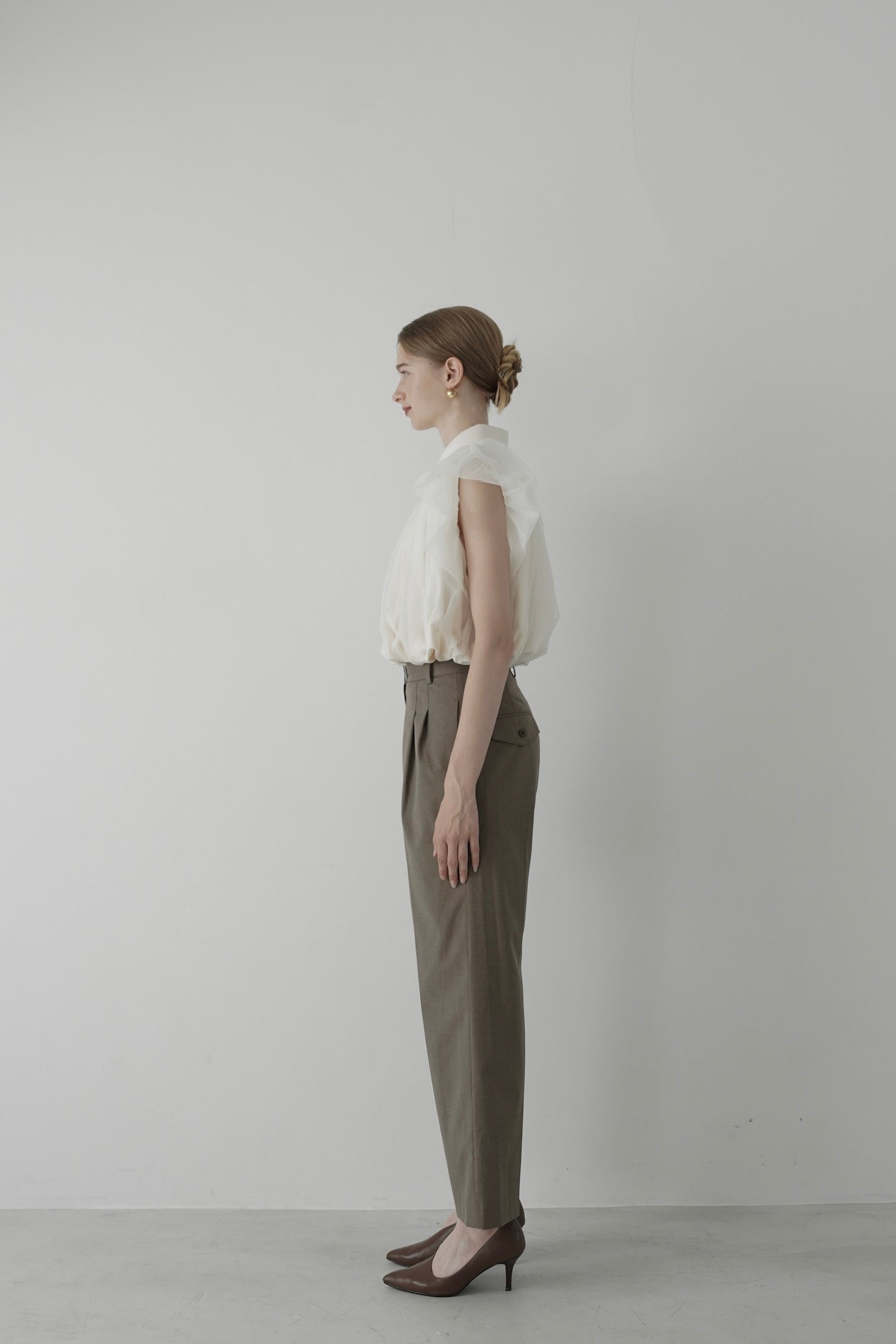 compact tulle polo tops