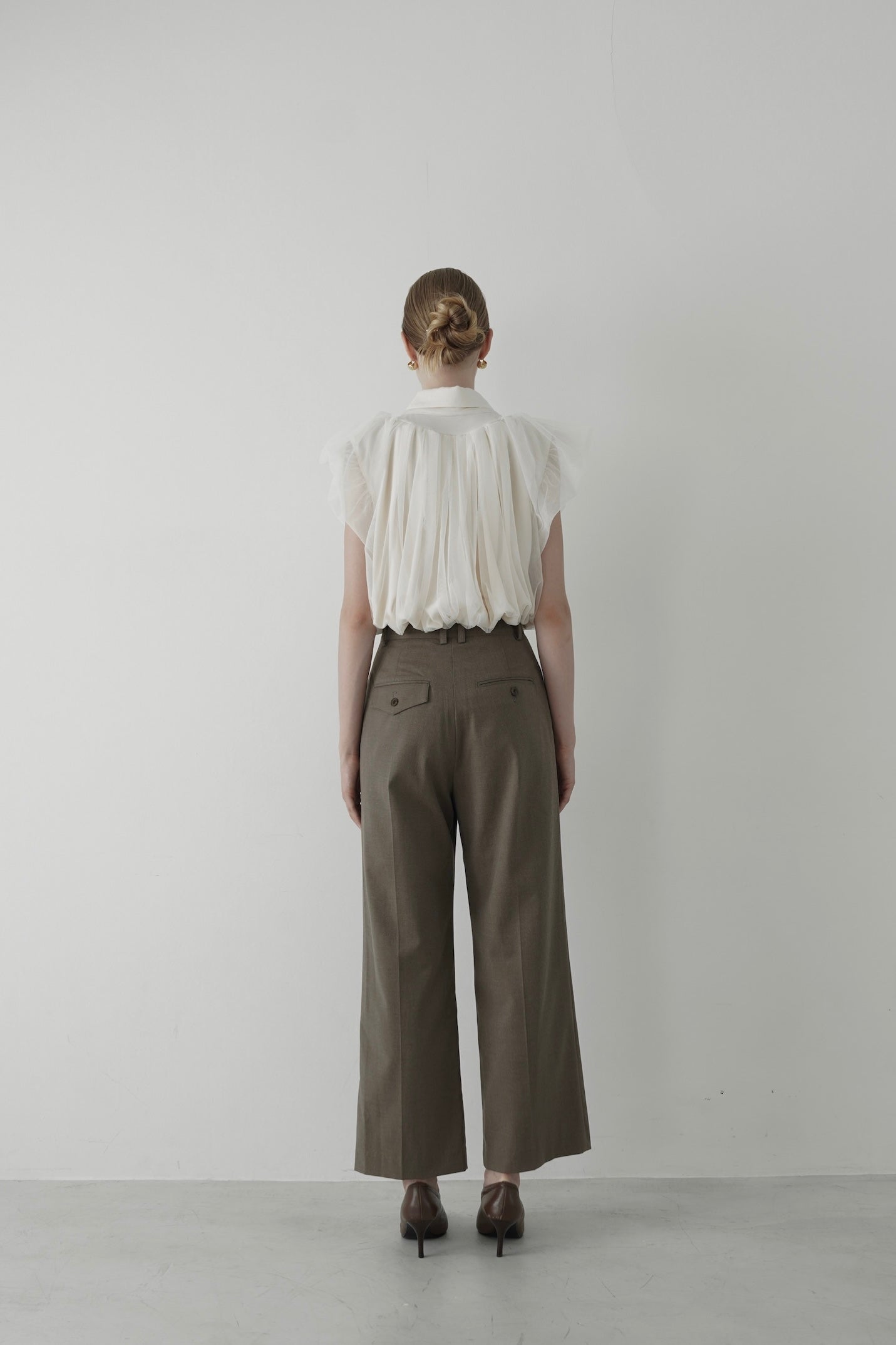 compact tulle polo tops