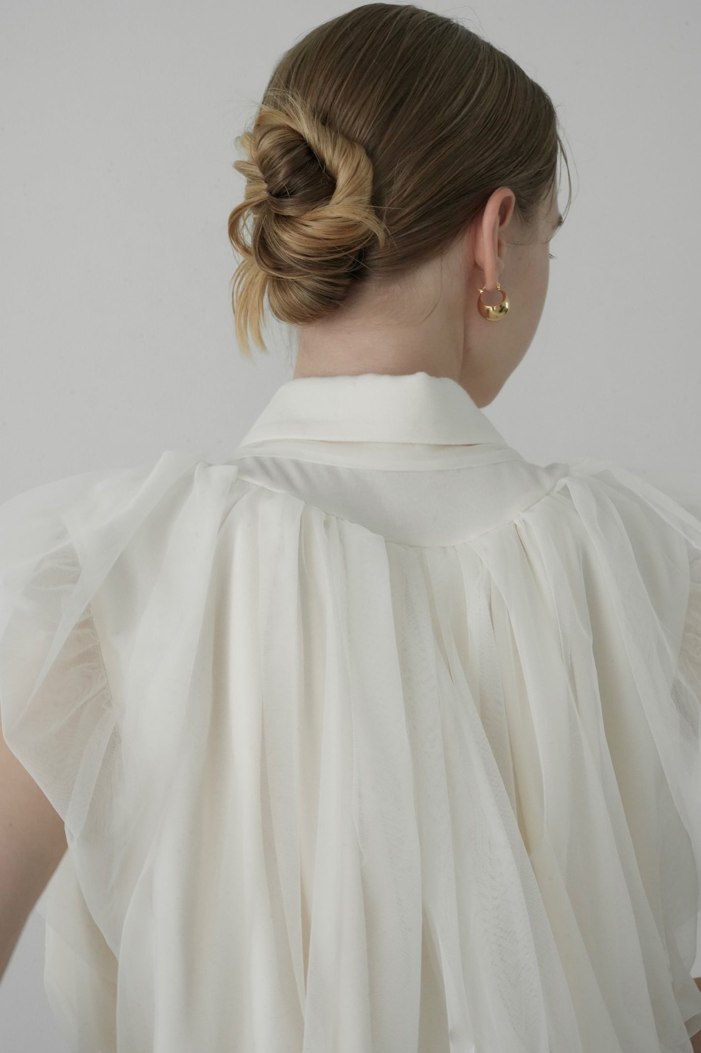 compact tulle polo tops