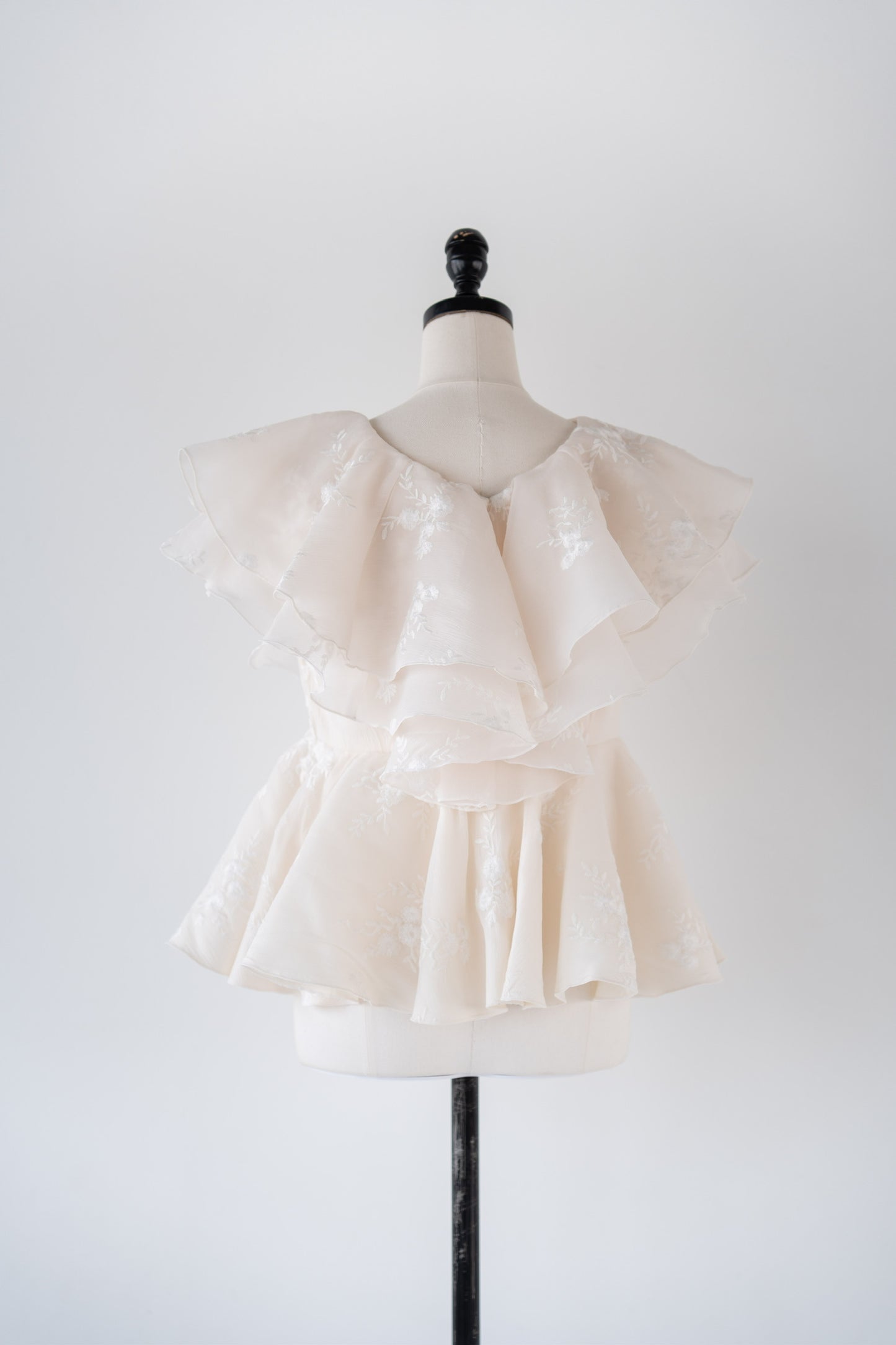 embroidery volume blouse