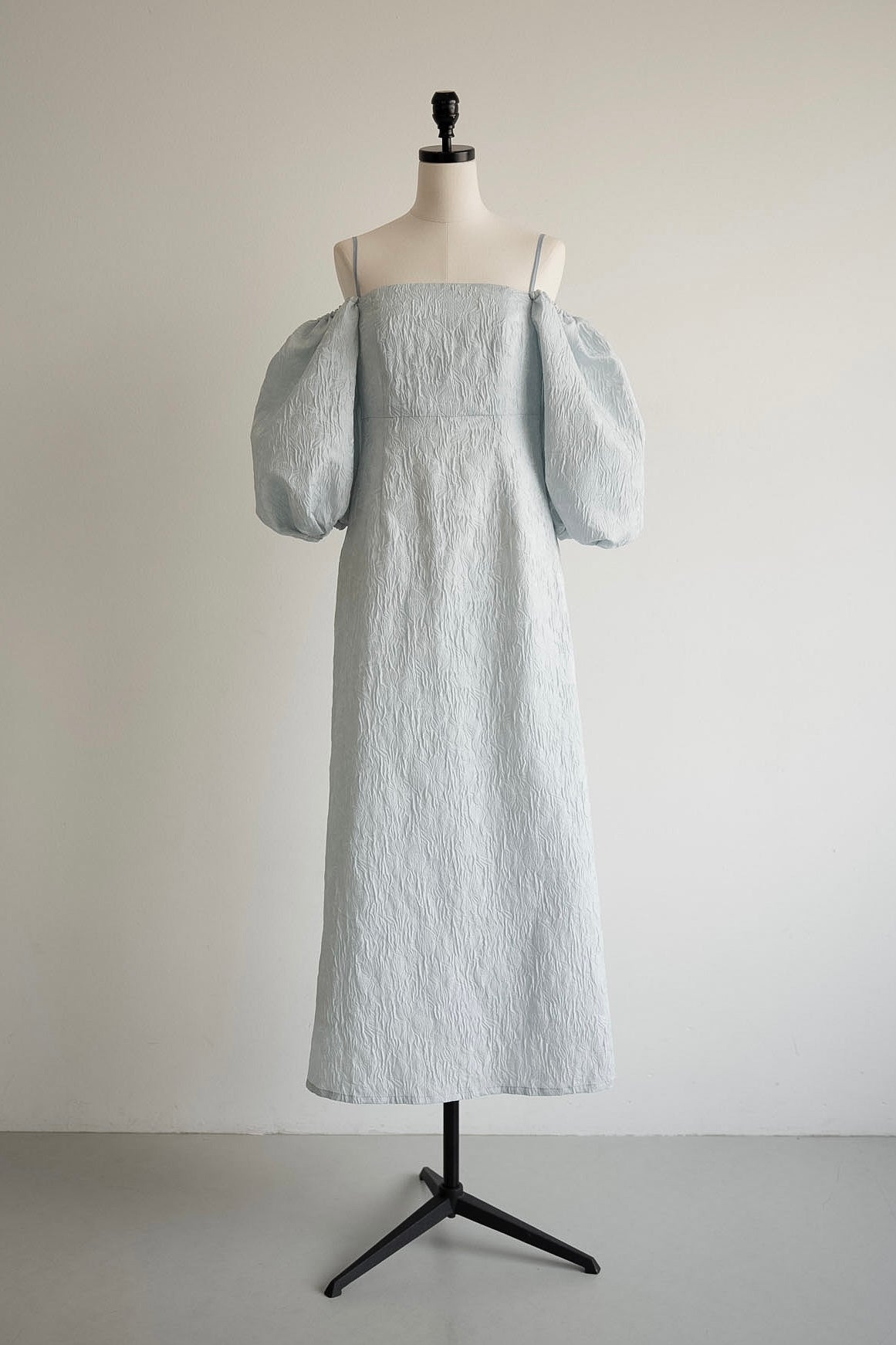 jacquard puff sleeve one-piece – Acka online store