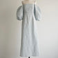 jacquard puff sleeve one-piece