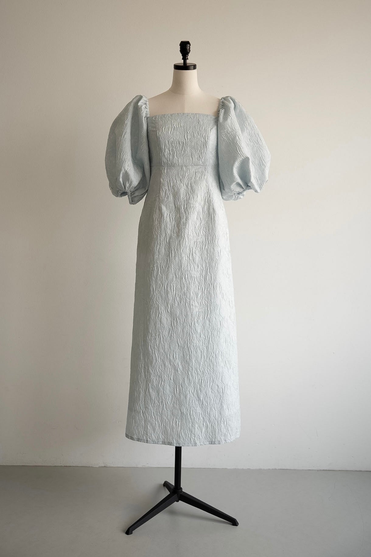 jacquard puff sleeve one-piece – Acka online store