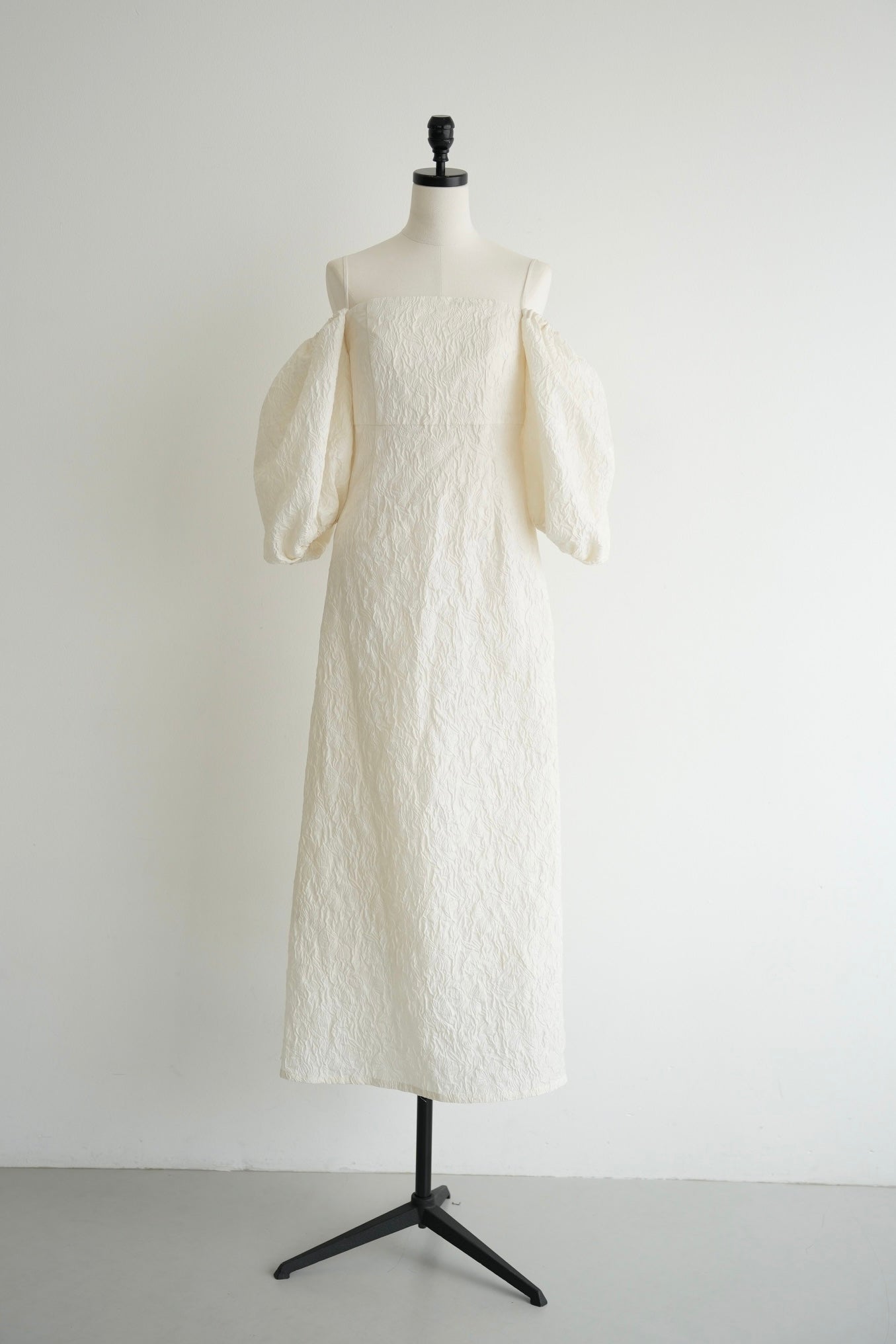 jacquard puff sleeve one-piece – Acka online store