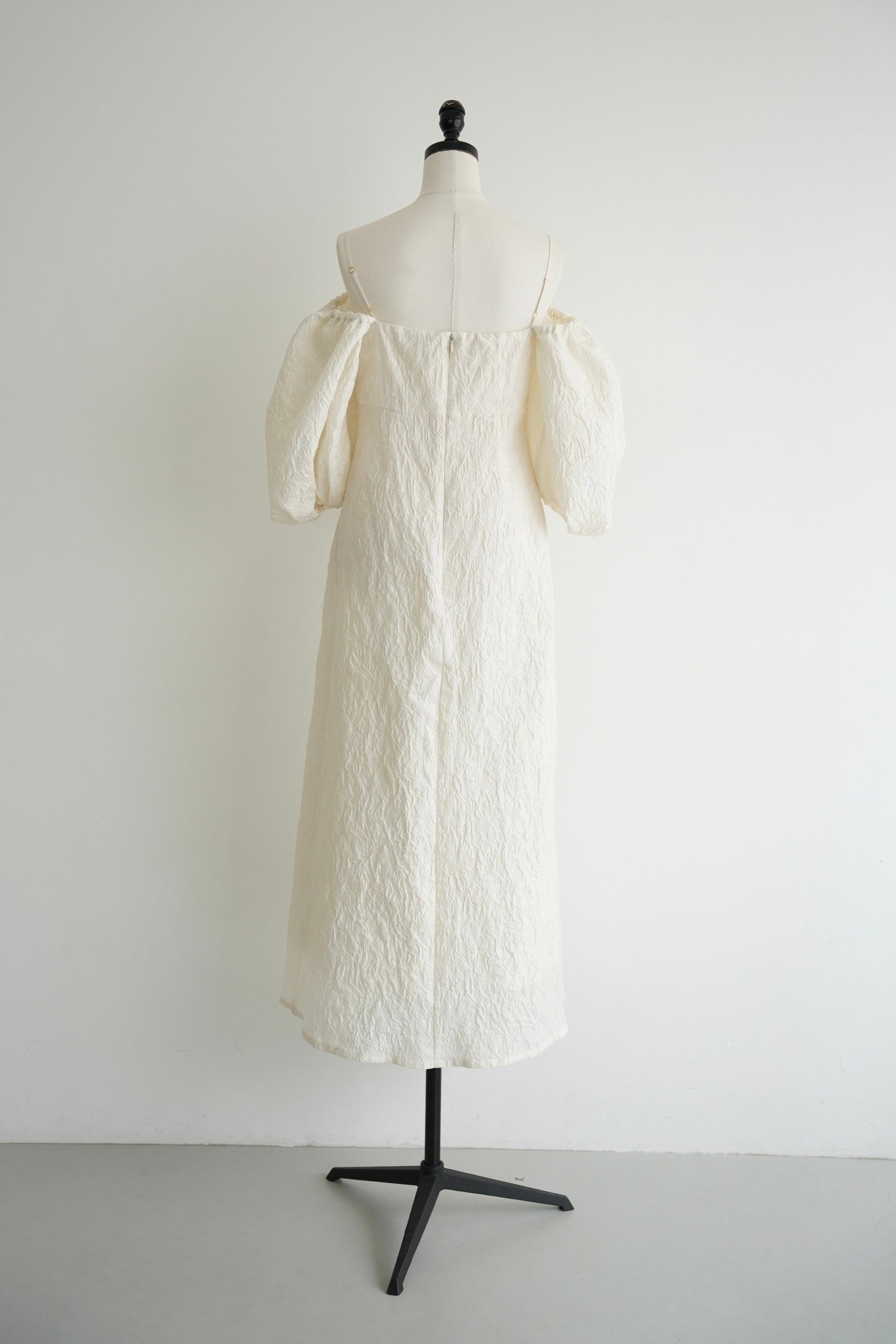 jacquard puff sleeve one-piece – Acka online store