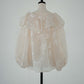 embroidery frill blouse