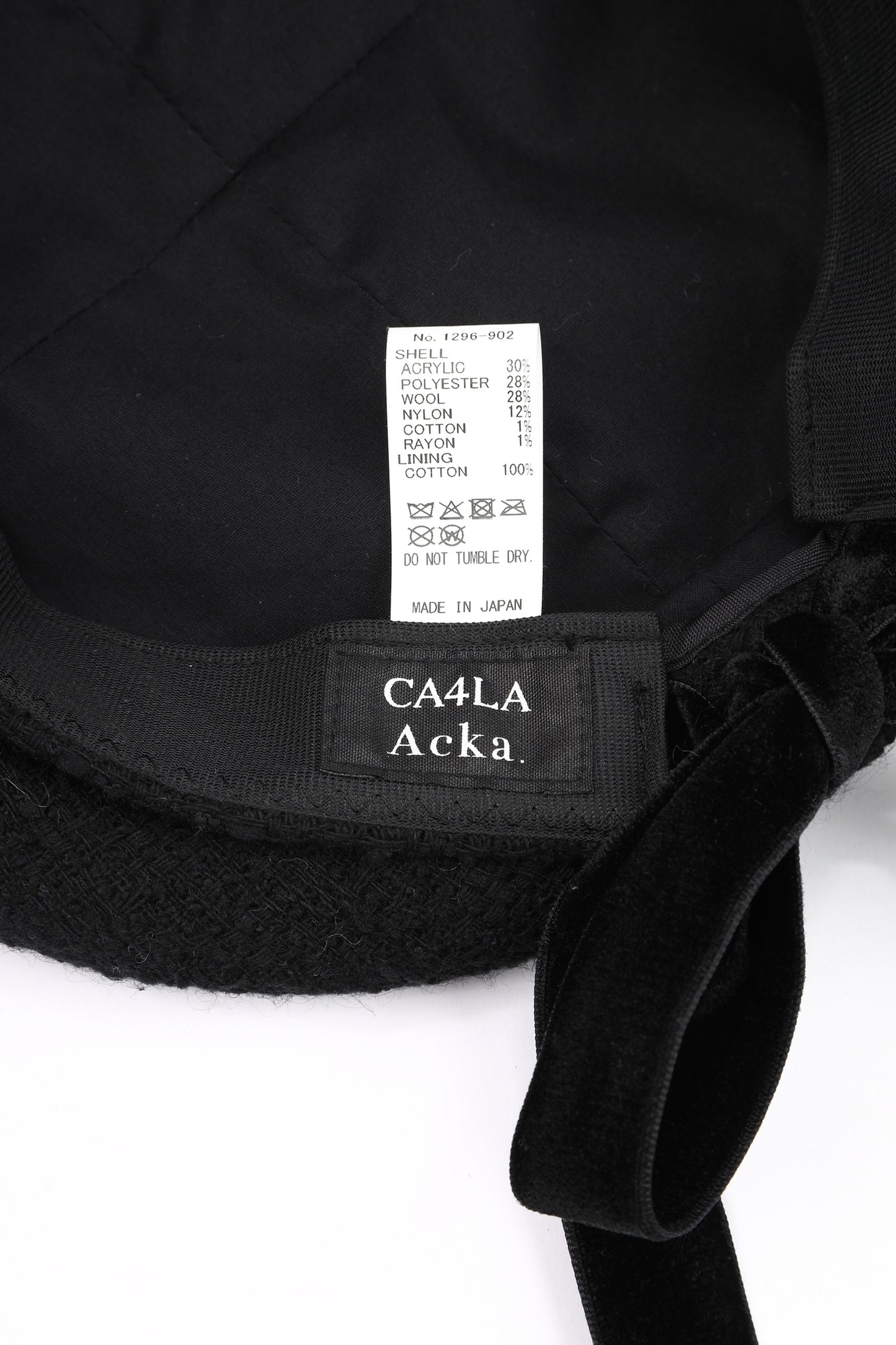 CA4LA×Acka. velour ribbon beret