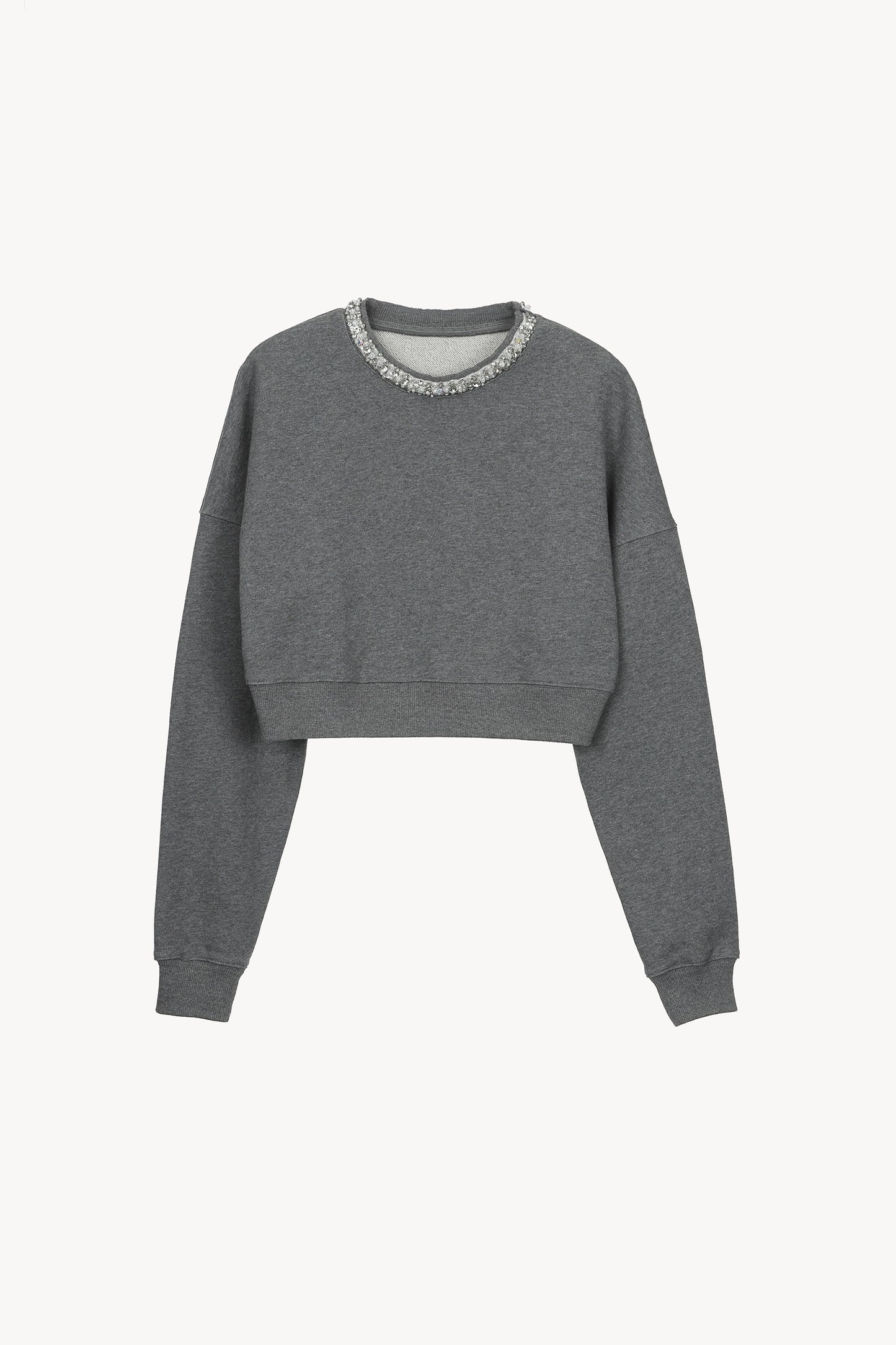 bijou neck cropped sweat