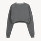bijou neck cropped sweat