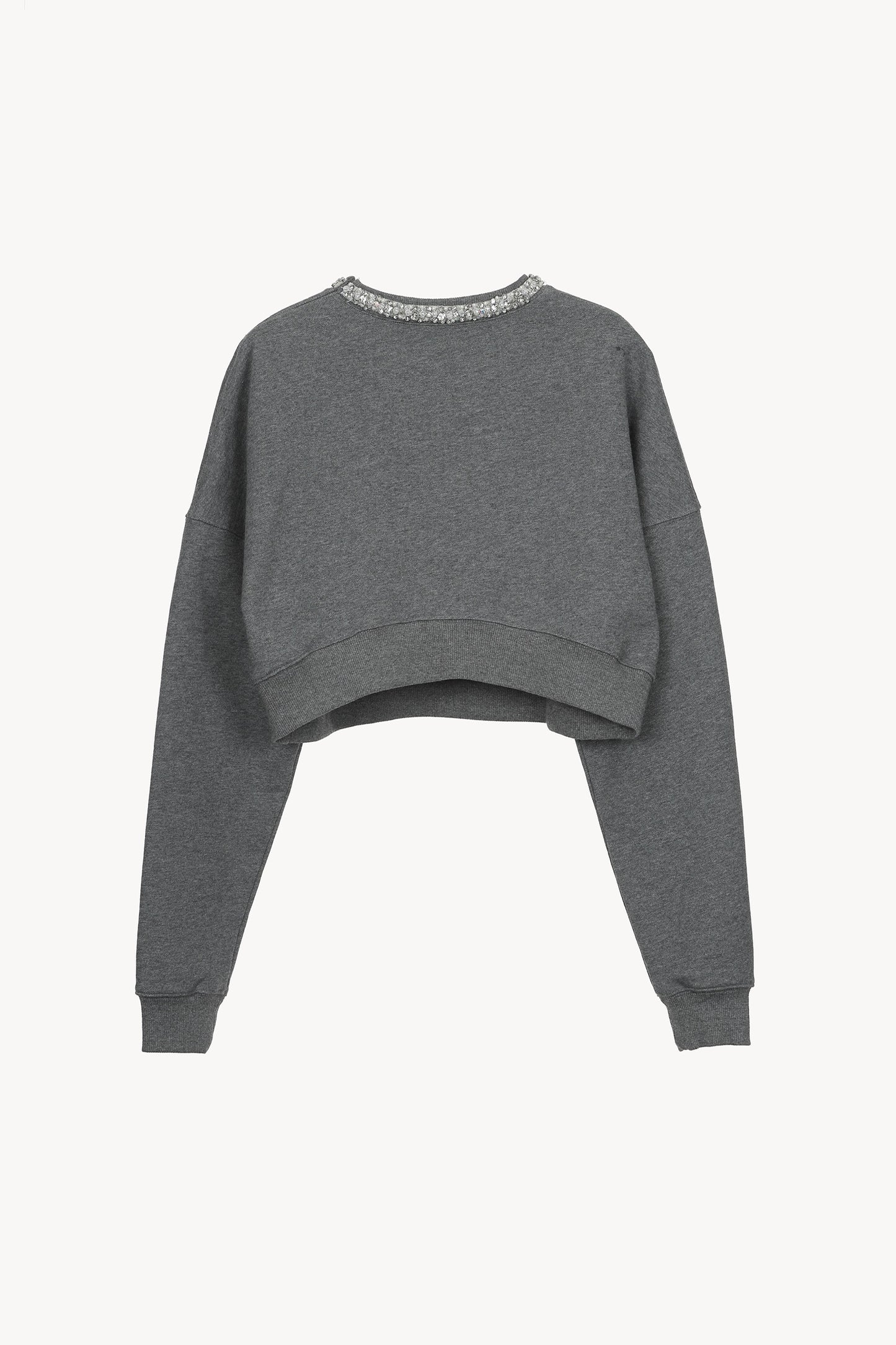 bijou neck cropped sweat