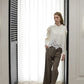 lace hem collar knit
