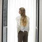lace hem collar knit