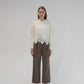 lace hem collar knit