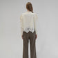 lace hem collar knit