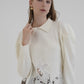 lace hem collar knit