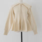 peplum zip knit tops