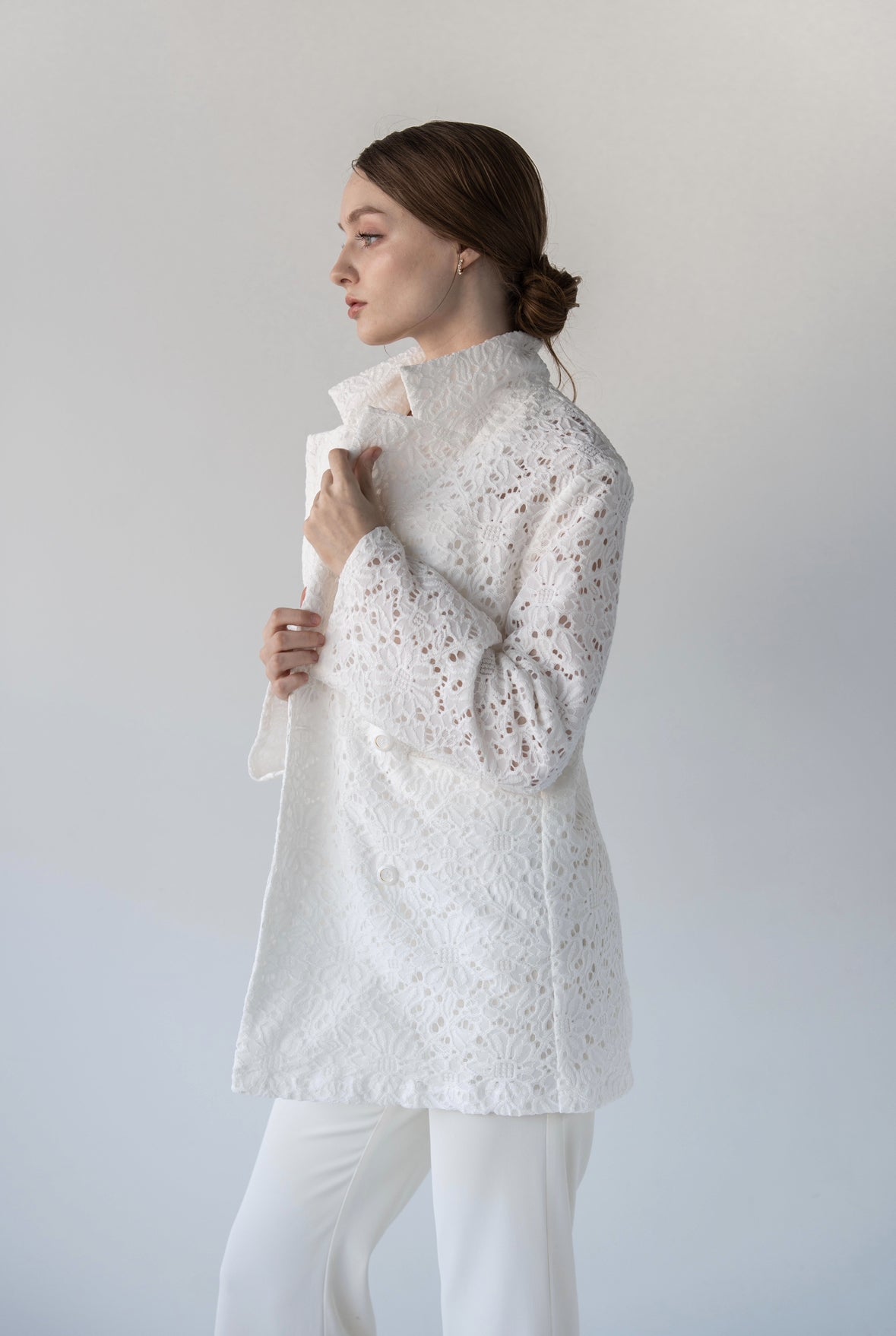flower lace tailored  jacket