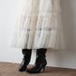 tulle tiered knit dress