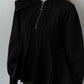 peplum zip knit tops