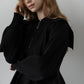 peplum zip knit tops