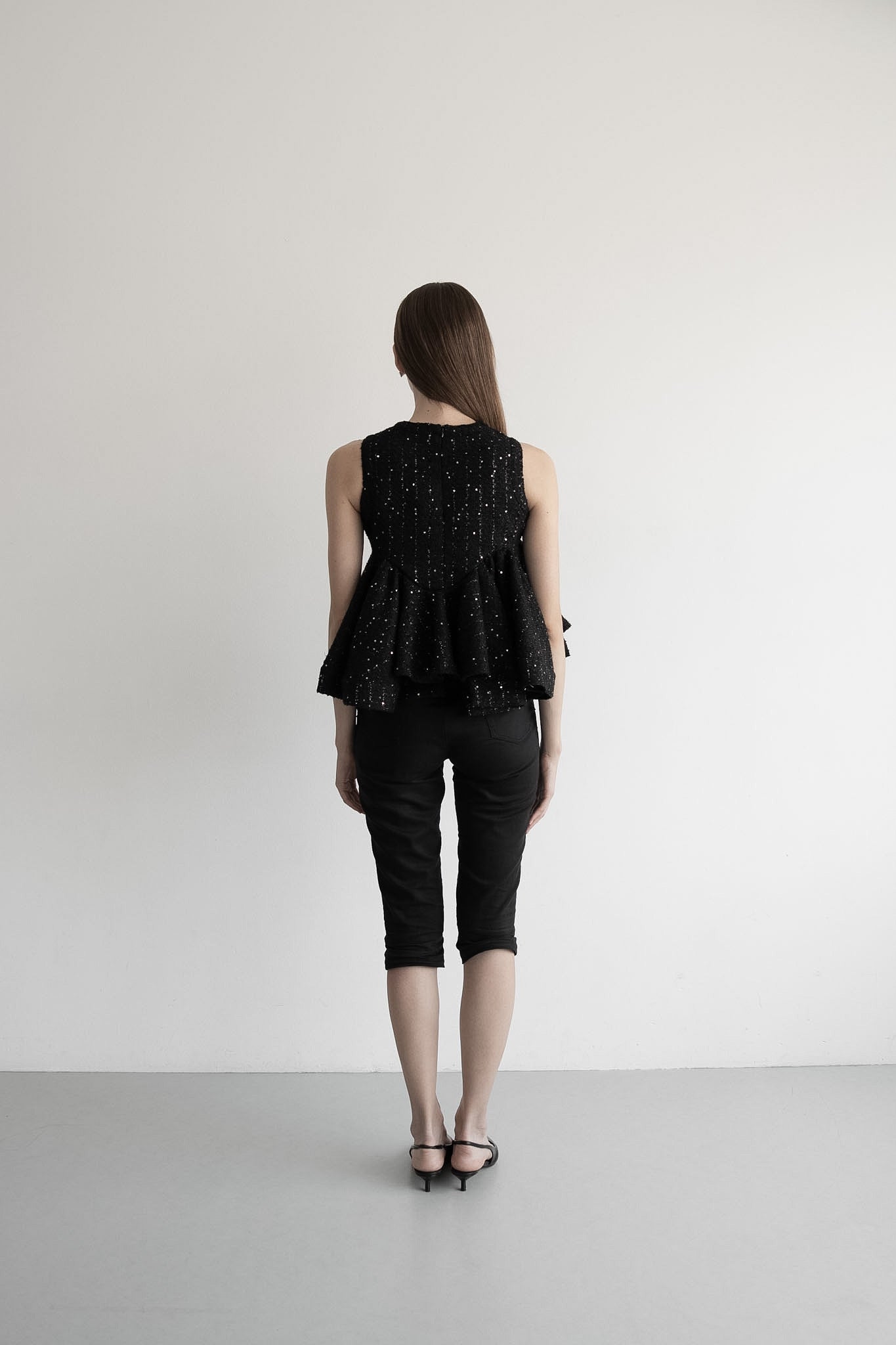 glitter tweed peplum tops – Acka online store