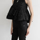 glitter tweed peplum tops