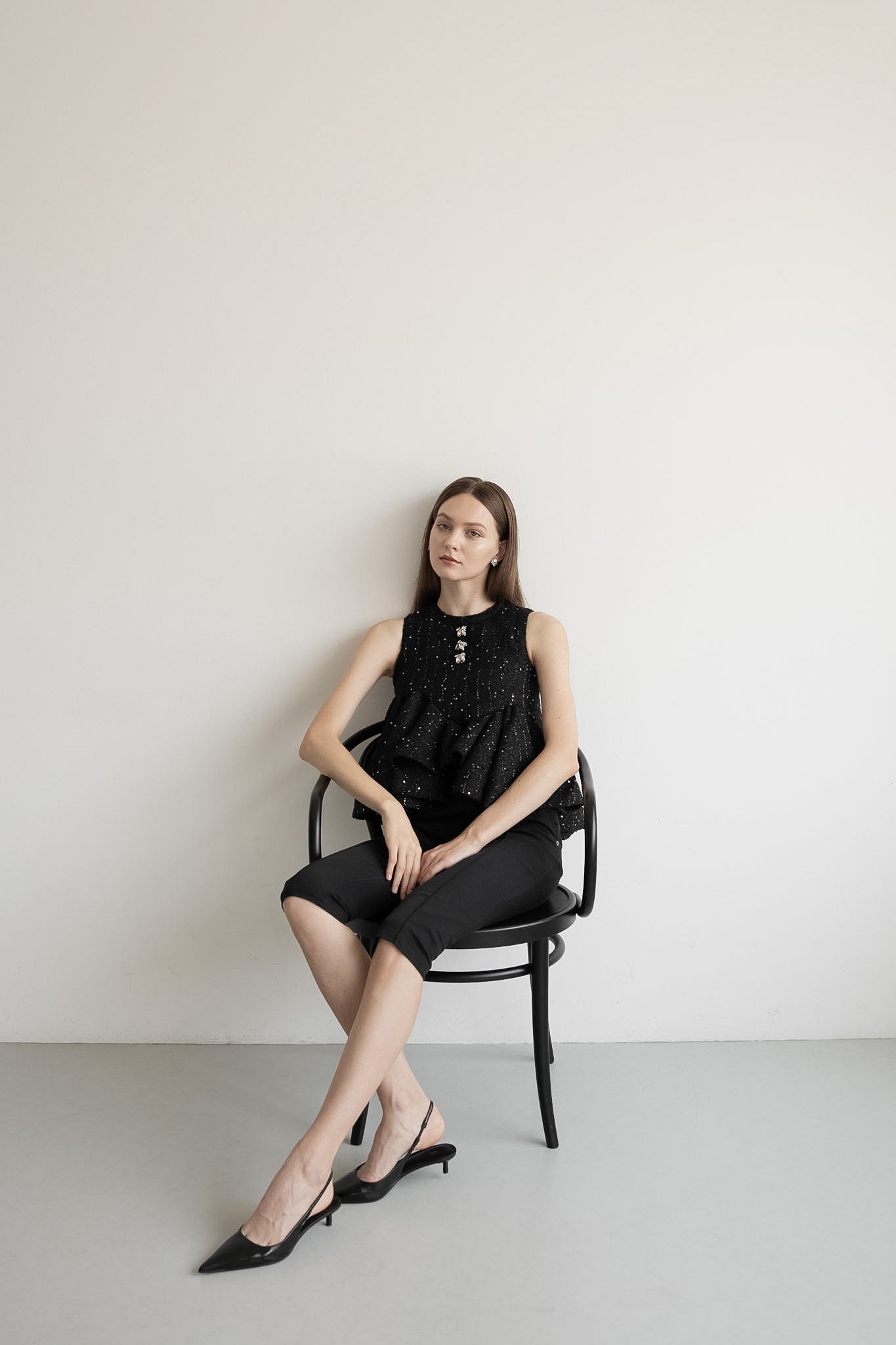 glitter tweed peplum tops – Acka online store