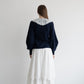 lace collar knit cardigan