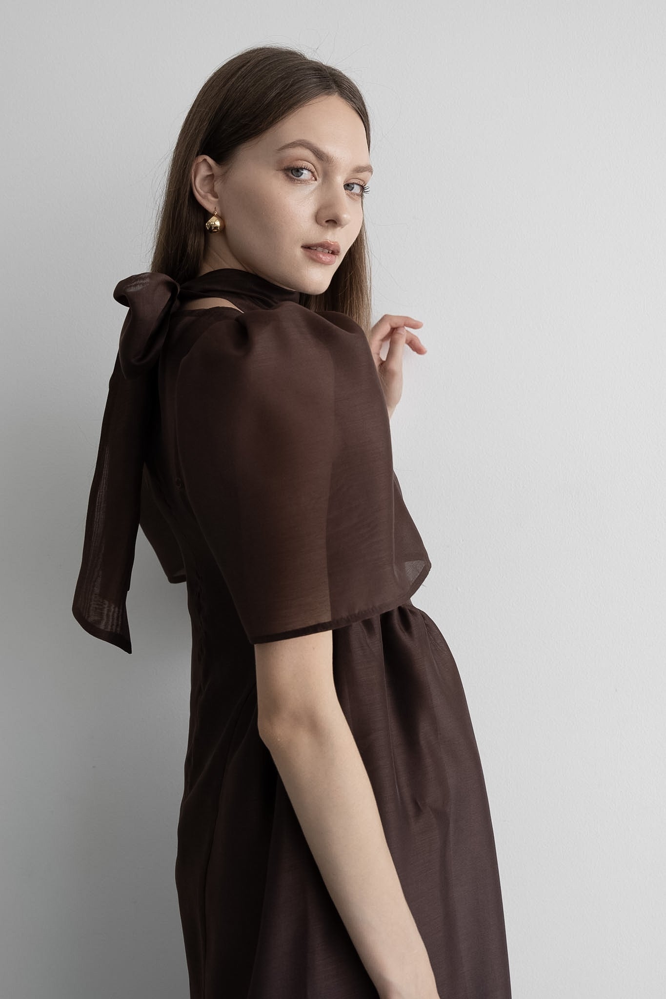 tulle choker flare dress