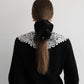 lace collar knit cardigan
