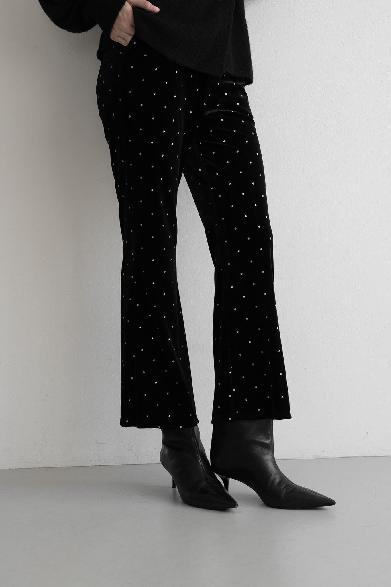 bijou dot velour pants